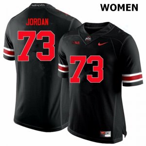 Women's Ohio State Buckeyes #73 Michael Jordan Black Nike NCAA Limited College Football Jersey Jogging SCB1544DZ